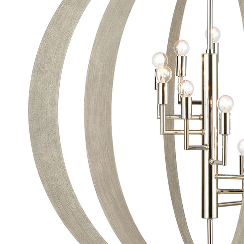 Elk Retro Rings CHANDELIER in Sandy Beechwood Finish Model: 82068/9