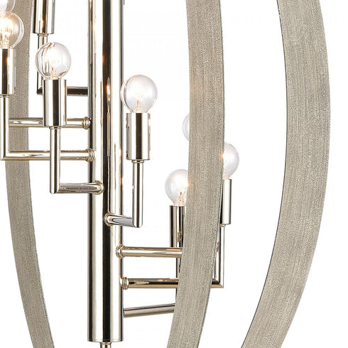 Elk Retro Rings CHANDELIER in Sandy Beechwood Finish Model: 82068/9