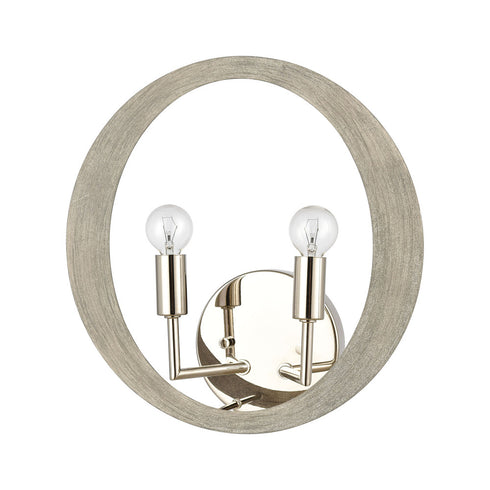 Elk Retro Rings SCONCE in Sandy Beechwood Finish Model: 82064/2