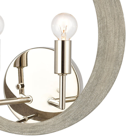 Elk Retro Rings SCONCE in Sandy Beechwood Finish Model: 82064/2