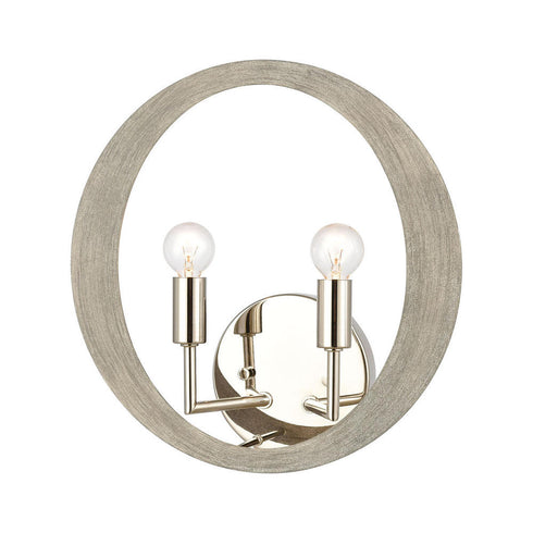 Elk Retro Rings SCONCE in Sandy Beechwood Finish Model: 82064/2