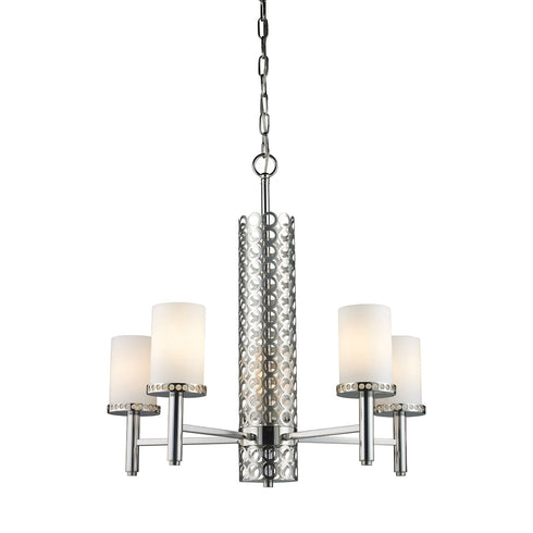 Elk Retrovia 5 Light CHANDELIER in Polished Nickel Finish Model: 31027/5