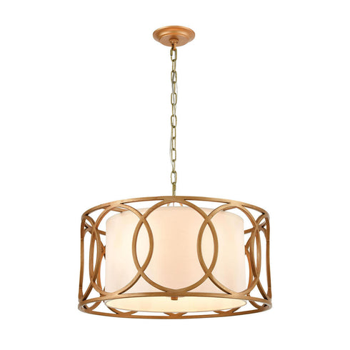 Elk Ringlets CHANDELIER in Golden Silver Finish Model: 33425/4