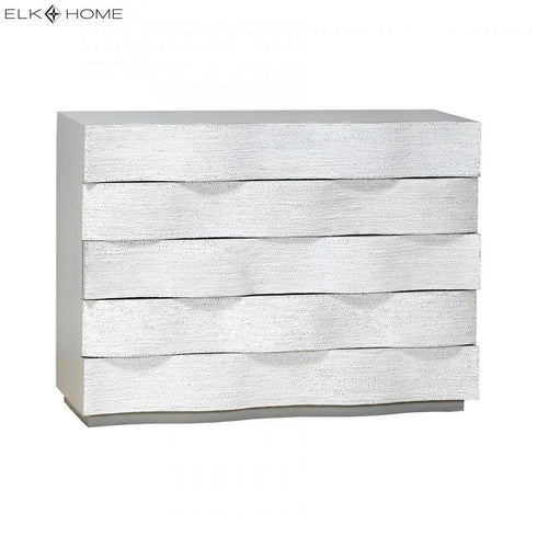 Elk Ripple Effect CHEST in Pigeon White Finish Model: 6418002