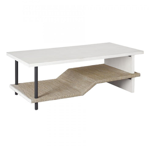 Elk Riverview Coffee Table White in Checkmate White Finish Model: S0075-9968