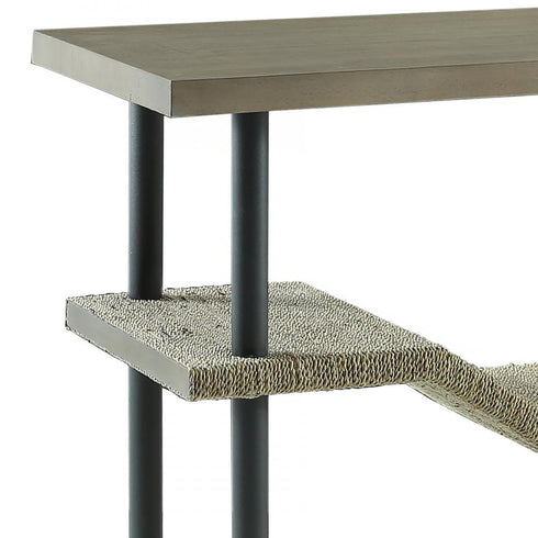 Elk Riverview Console Table Gray in Polished Slate Finish Model: S0075-9880