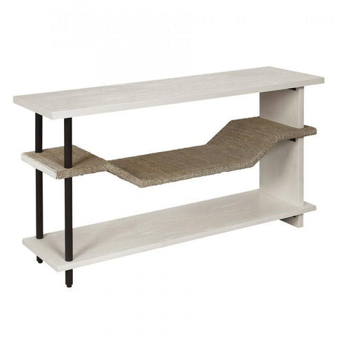 Elk Riverview Console Table White in Checkmate White Finish Model: S0075-9970