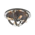 Elk Riveted Plate FLUSH MOUNT in Silverdust Iron Finish Model: 15233/4