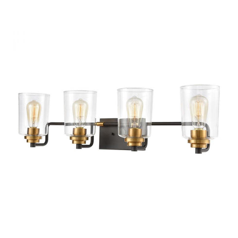 Elk Robins VANITY LIGHT in Matte Black Brushed Brass Brushed Brass Finish Model: 46613/4