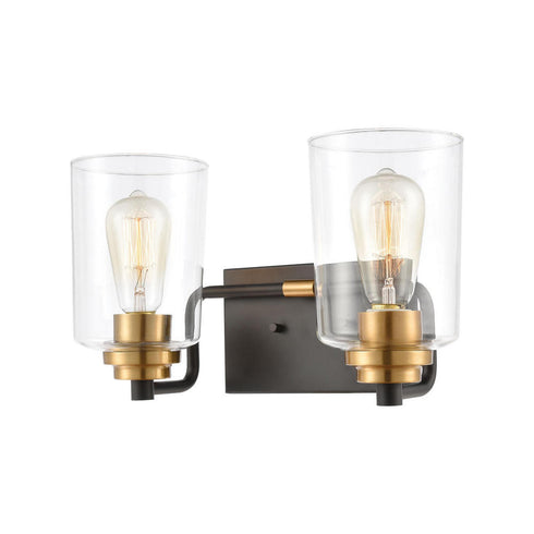 Elk Robins VANITY LIGHT in Matte Black Finish Model: 46611/2
