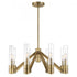 Elk Rohe 28 Inch Wide 8 Light Chandelier Aged Brass in Oxidized Brass Finish Model: 6518-AN-CL