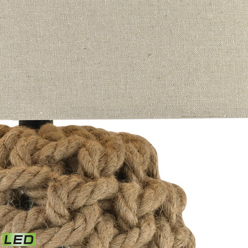 Elk Rope 29.5 Inch High 1 Light Table Lamp in Natural Includes LED Bulb Model: D3050-LED