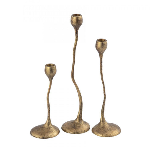 Elk Rosen Candleholder Set of 3 in Brass Model: H0897-10924/S3