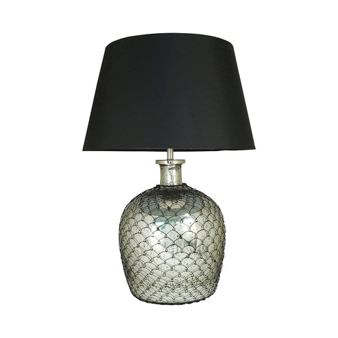 Elk Rustique Table Lamp in Antique Silver Black Black Finish Model: 980367