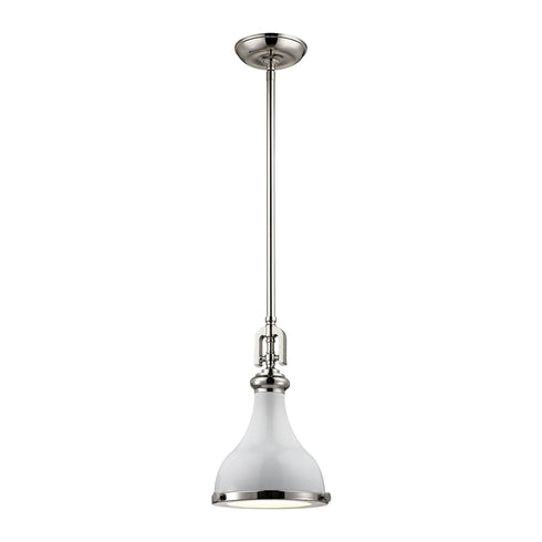 Elk Rutherford MINI PENDANT in Gloss White Finish Model: 57040/1