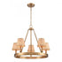 Elk Rydell 24.5 Inch Wide 5 Light Chandelier in Brushed Gold and Rattan Model: EC89756/5