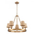 Elk Rydell 24.5 Inch Wide 5 Light Chandelier in Brushed Gold and Rattan Model: EC89756/5