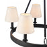Elk Rydell 24.5 Inch Wide 5 Light Chandelier in Matte Black and Parchment Model: EC89766/5