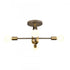 Elk Sabine 20 Inch Wide 4 Light Semi Flush Mount Pecan with Brushed Gold Model: 69324/4
