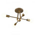 Elk Sabine 20 Inch Wide 4 Light Semi Flush Mount Pecan with Brushed Gold Model: 69324/4