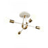 Elk Sabine 20 Inch Wide 4 Light Semi Flush Mount Textured White with Brushed Gold Model: 69314/4