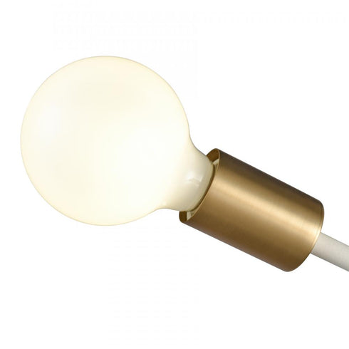 Elk Sabine 20 Inch Wide 4 Light Semi Flush Mount Textured White with Brushed Gold Model: 69314/4