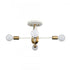 Elk Sabine 20 Inch Wide 4 Light Semi Flush Mount Textured White with Brushed Gold Model: 69314/4