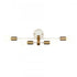 Elk Sabine 24 Inch Wide 4 Light Vanity Light Textured White with Brushed Gold Model: 69313/4