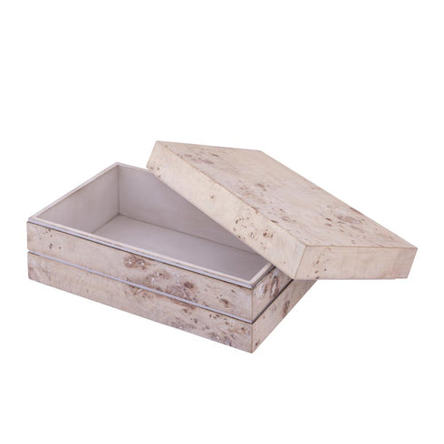 Elk Salem Box Long in White Burl Wood Model: H0897-11945