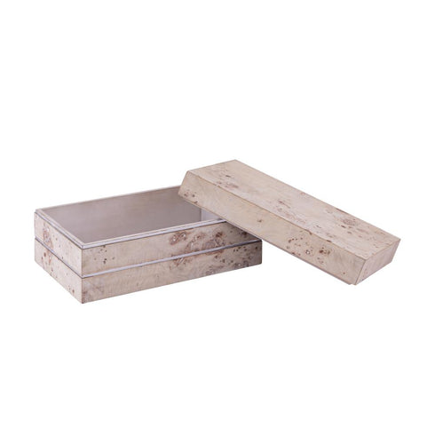 Elk Salem Box Long in White Burl Wood Model: H0897-11945