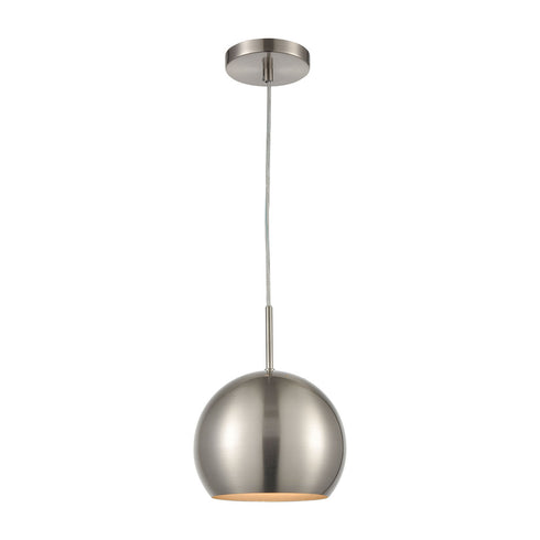 Elk Salt Rim 1 Light MINI PENDANT in Brusjed Nickel Finish Model: D4325