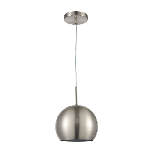 Elk Salt Rim 1 Light MINI PENDANT in Brusjed Nickel Finish Model: D4325