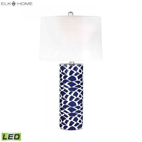 Elk Scale Sketch TABLE LAMP in Navy Finish Model: D2792-LED