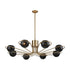 Elk Scarab CHANDELIER in Aged Brass Finish Model: D3875