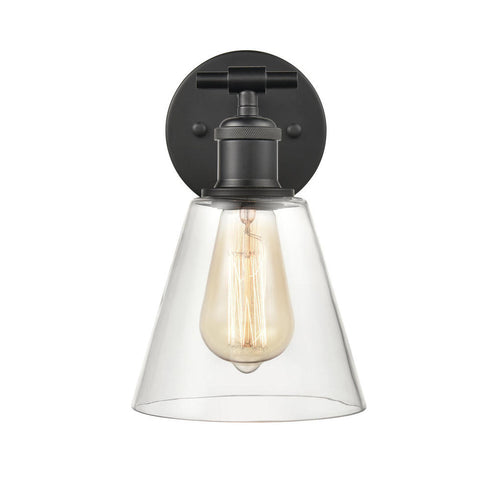 Elk Scone 6 Inch Wide 1 Light Vanity Light in Matte Black Model: 18700/1
