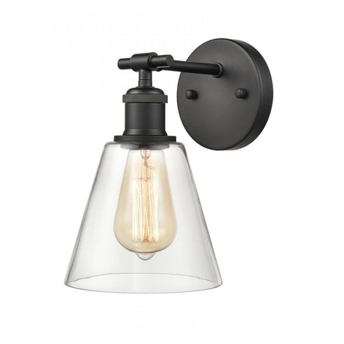 Elk Scone 6 Inch Wide 1 Light Vanity Light in Matte Black Model: 18700/1