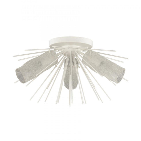 Elk Sea Urchin 20 Inch Wide 3 Light Semi Flush Mount in White Coral Model: 82084/3
