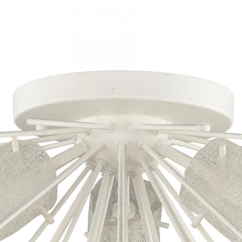 Elk Sea Urchin 20 Inch Wide 3 Light Semi Flush Mount in White Coral Model: 82084/3