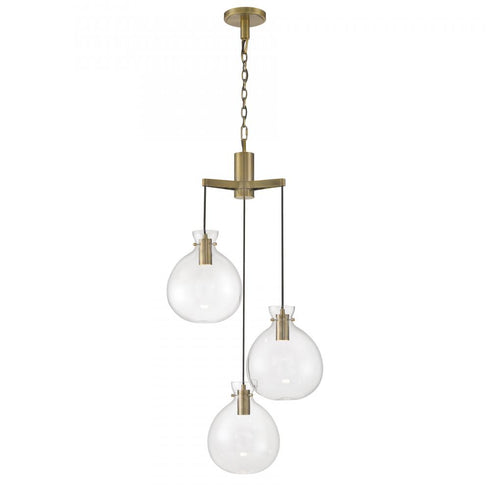 Elk Selina 22 Inch Wide Integrated LED Chandelier in Antique Brass Model: 4743-AN-CL
