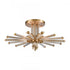 Elk Serena 26 Inch Wide 5 Light Semi Flush Mount Satin Brass Model: 82294/5