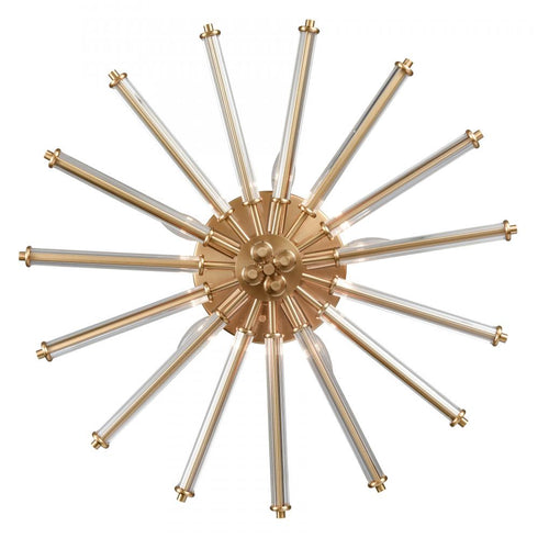 Elk Serena 26 Inch Wide 5 Light Semi Flush Mount Satin Brass Model: 82294/5