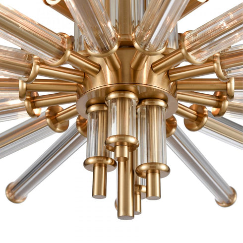 Elk Serena 26 Inch Wide 5 Light Semi Flush Mount Satin Brass Model: 82294/5