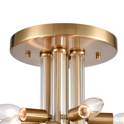 Elk Serena 26 Inch Wide 5 Light Semi Flush Mount Satin Brass Model: 82294/5