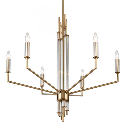 Elk Serena 34'' Wide 6 Light Chandelier Satin Model: 82296/6