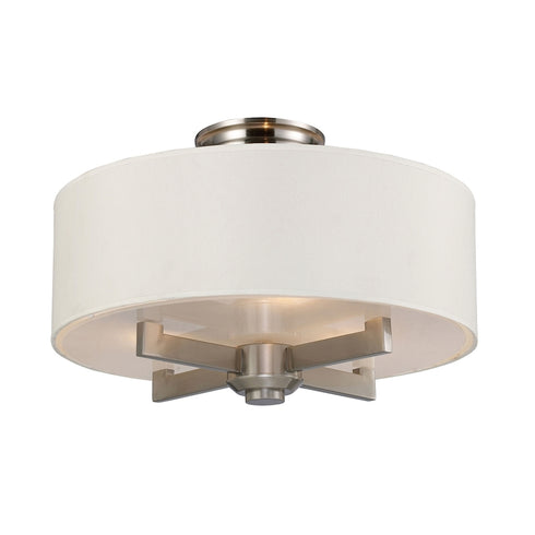 Elk Seven Springs SEMI FLUSH MOUNT in Satin Nickel Finish Model: 20152/3