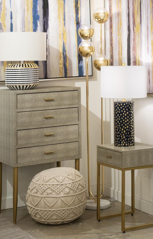 Elk Shagreen ACCENT TABLE in Gray Finish Model: 180-010