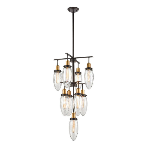 Elk Shinzu 9 Light CHANDELIER in Oil Rubbed Bronze Antique Brass Antique Brass Finish Model: 16328/9