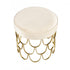 Elk Sirene Ottoman in Ivory Finish Model: S0035-10189