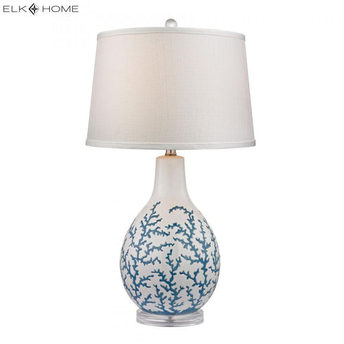 Elk Sixpenny TABLE LAMP in Pale Blue Finish Model: D2478