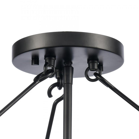 Elk Solace 16 Inch Wide 3 Light Semi Flush Mount in Matte Black Model: 82075/3